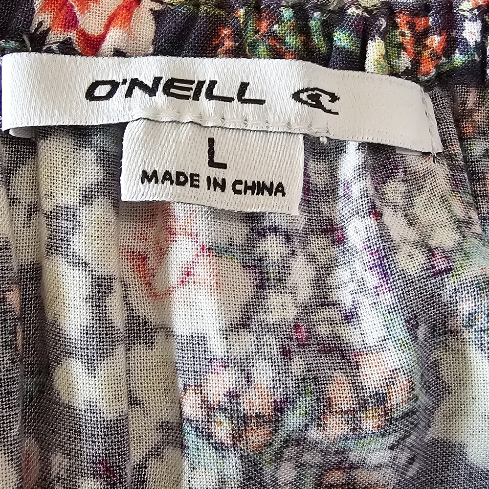 NWT O'Neill Floral Print Maxi Dress Size L - Picture 7 of 10
